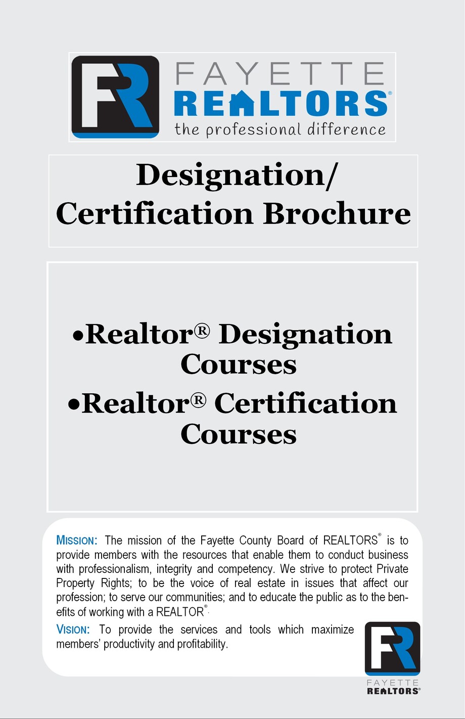 Designation and Certification Brochure